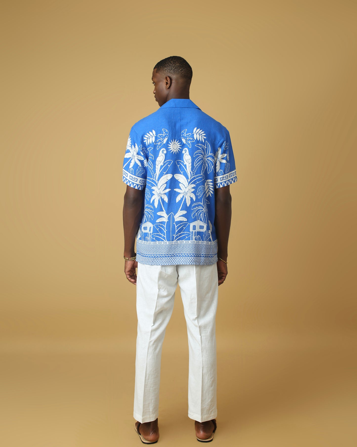 Blue linen Cuba set