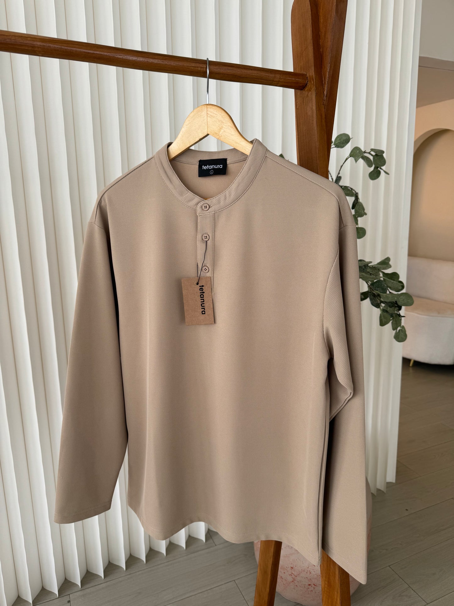 No cuff long henleys (4 COLORS)