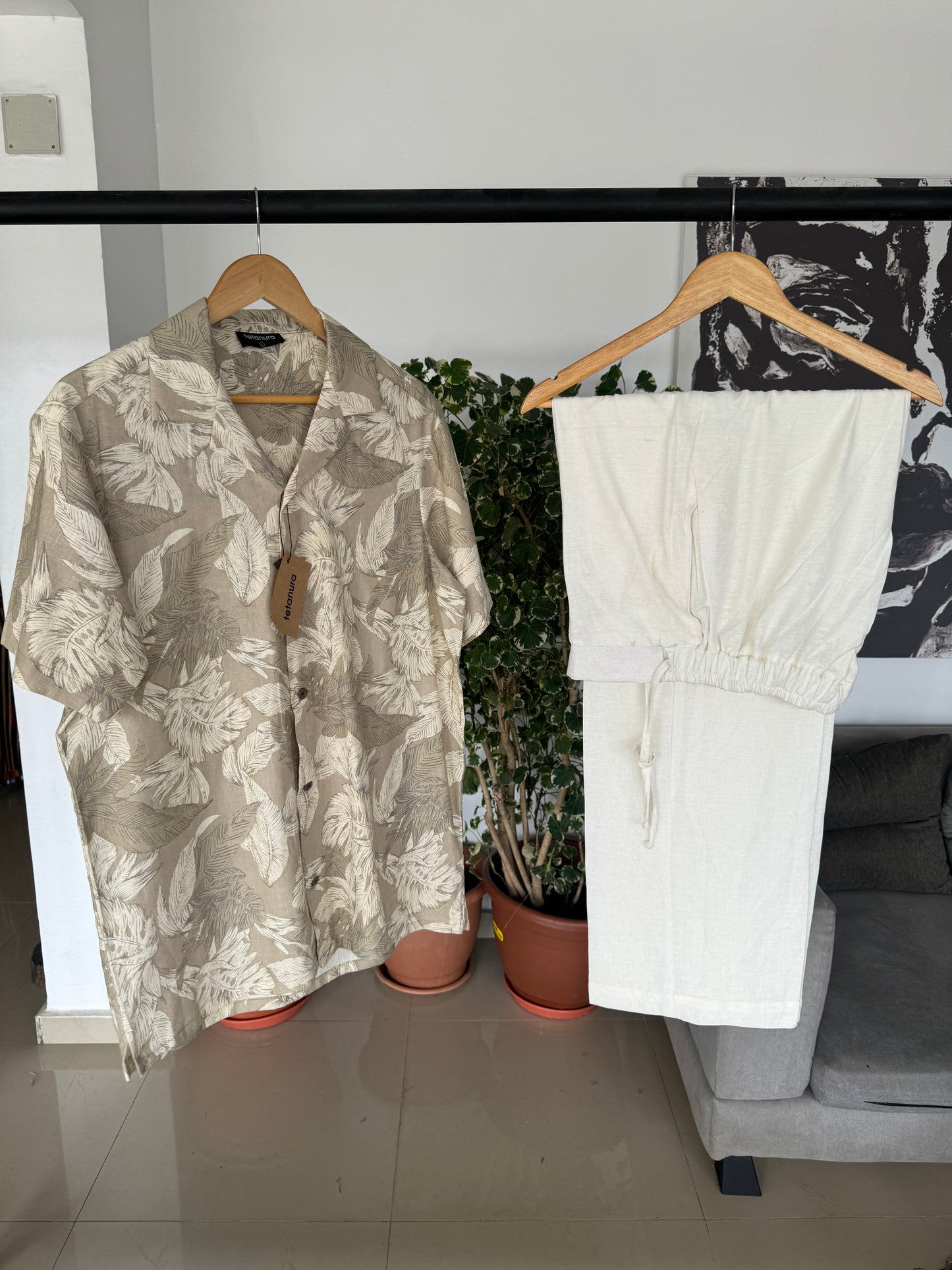 Flower pattern linen set