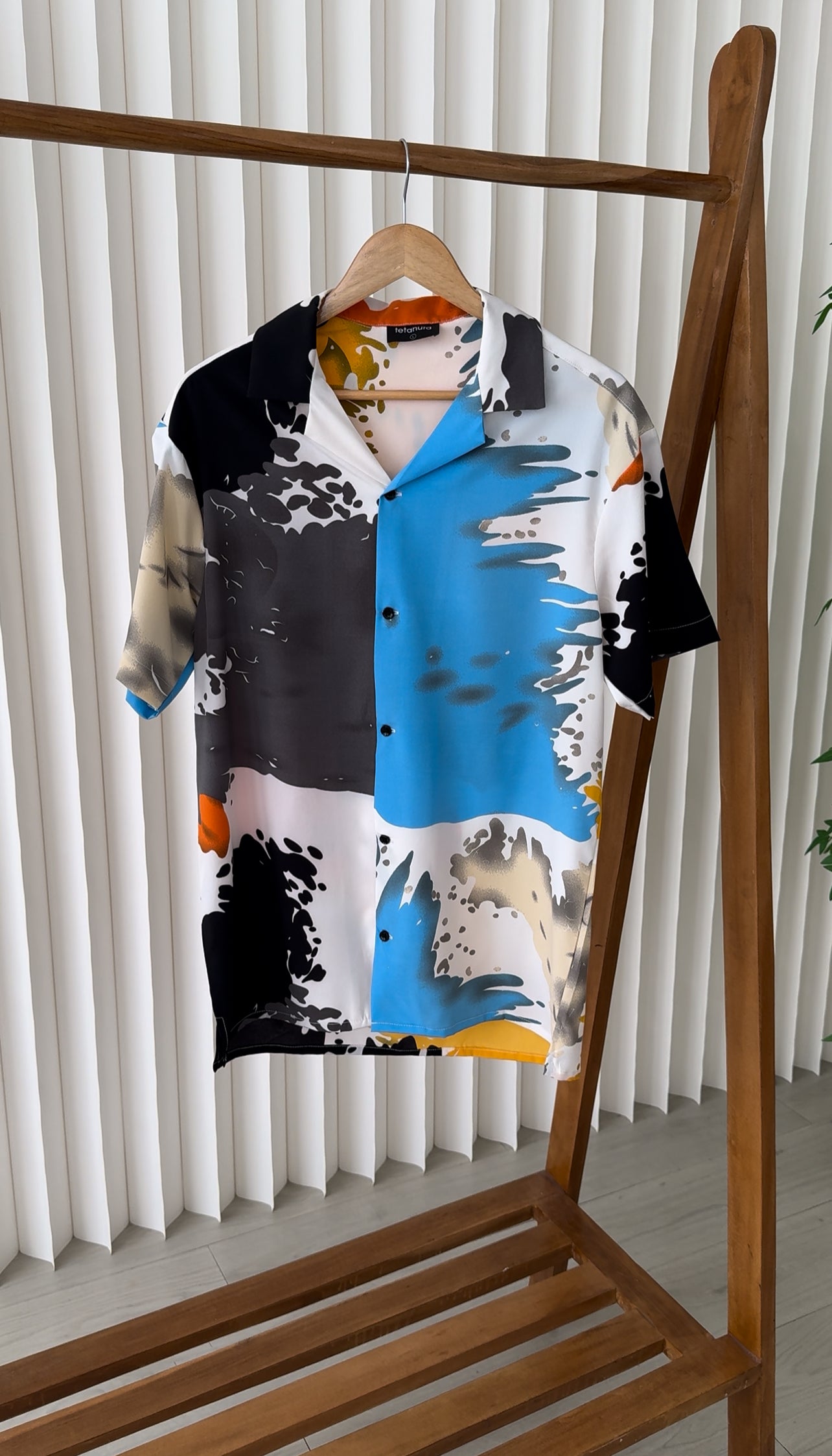 Multicolor paint smear shirt