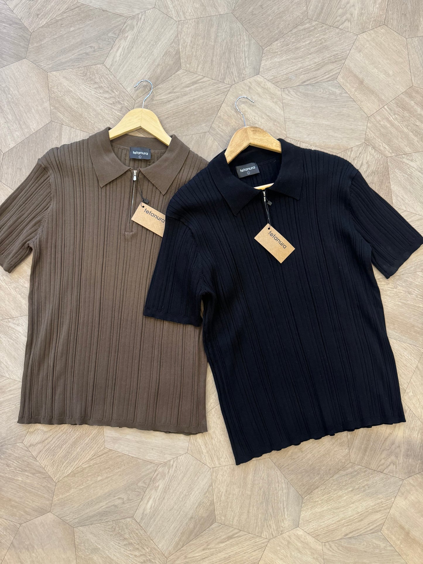 Plain lined knitwear (2 COLORS)