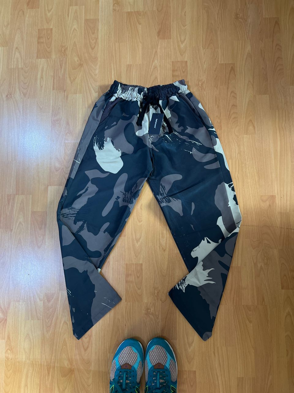 Blue white grey camouflage look-alike pant