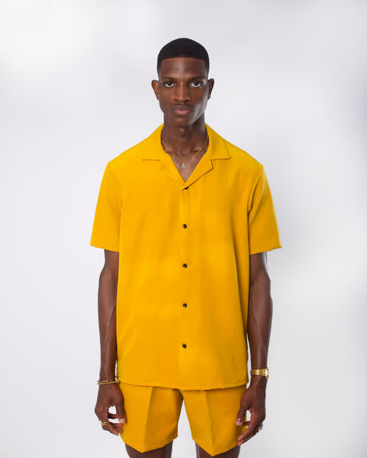 Mustard short sleeve shirt