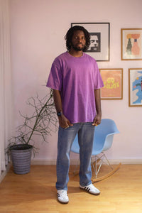 Purple organic washed tee