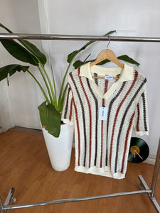White brown wine knit shirt