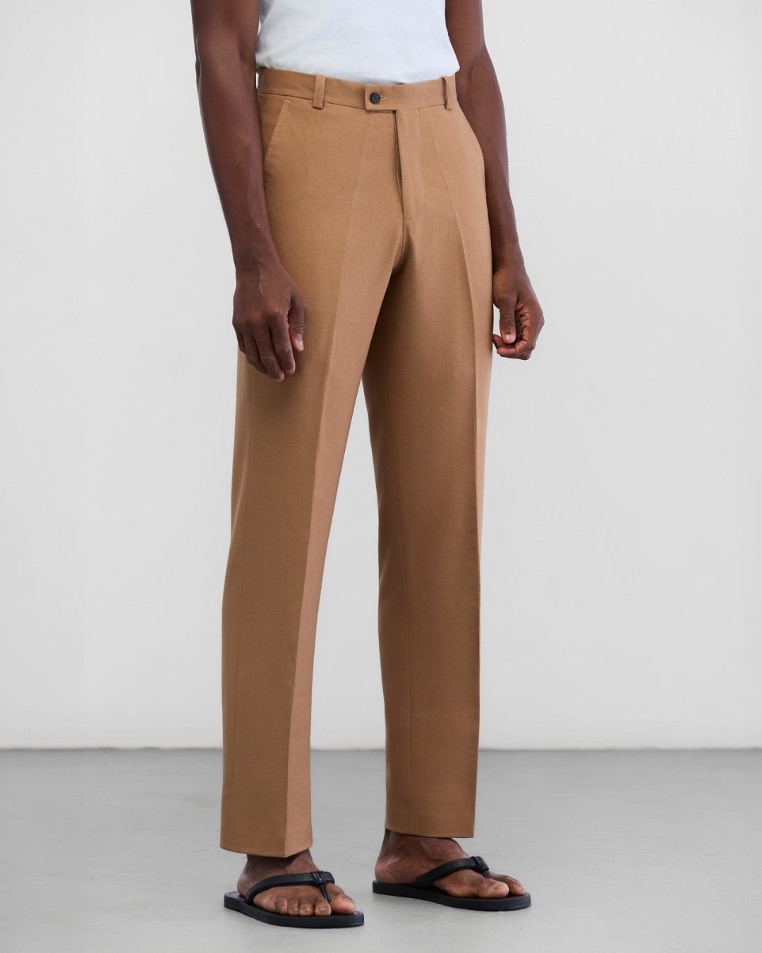 Tetanura Straight Pants — Camel