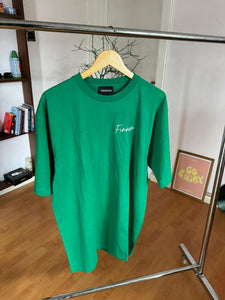 Green finesse print tee