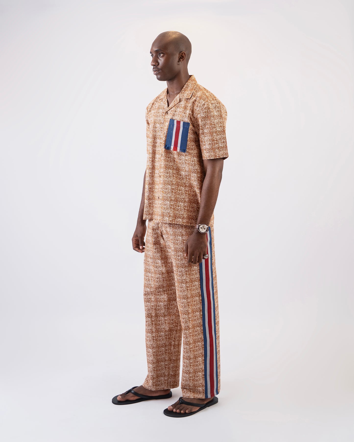 Tetanura wax print x aso oke - Shirt