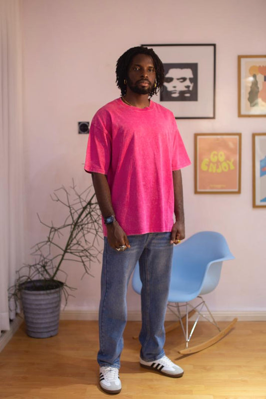 Pink Organic washed tee