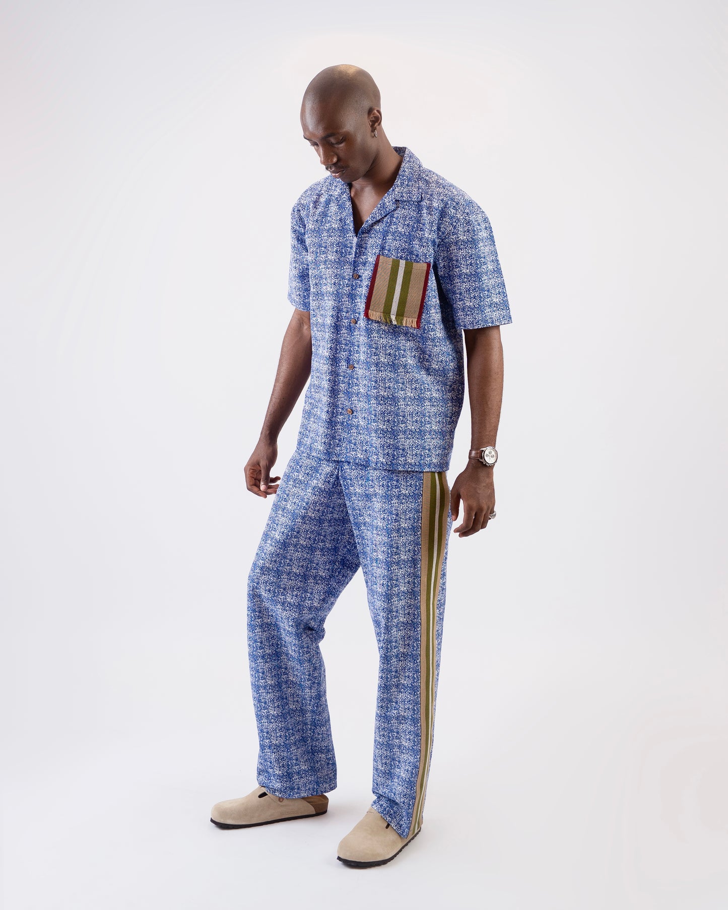 Tetanura wax print x aso oke - Shirt