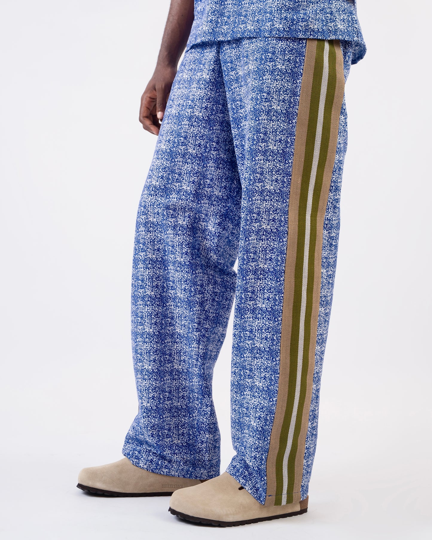 Wax print x Aso oke pants