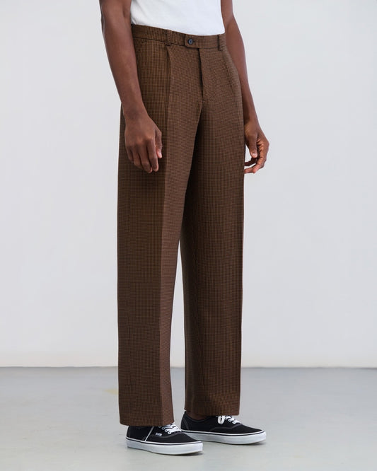 Tetanura Pleated Pants Tan Brown
