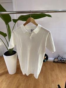 White short sleeve knit shirt