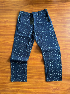 Blue mini cross print pants