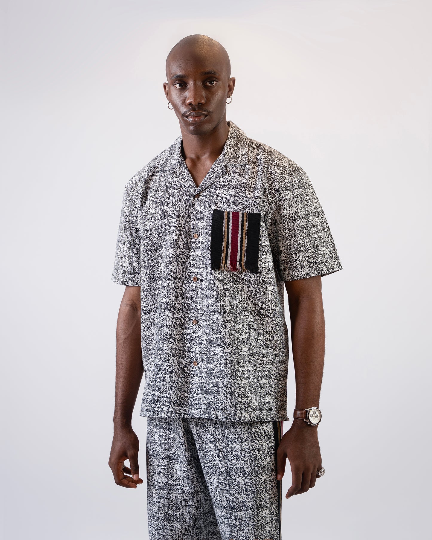 Tetanura wax print x aso oke - Shirt