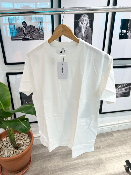 Plain 230g off-white short sleeve tee