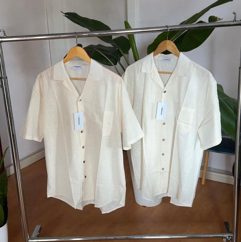 Off-White Oversized Linen Shirt