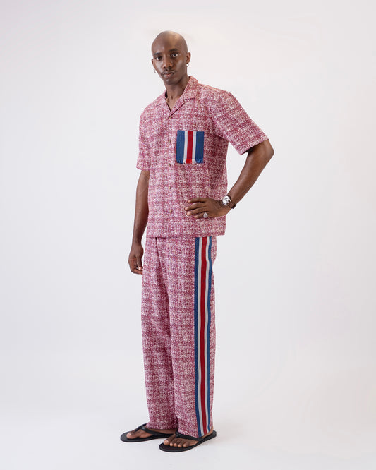 Tetanura wax print x aso oke - Shirt