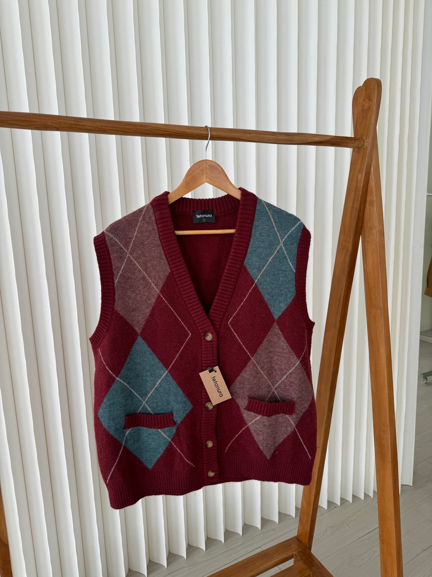Retro armless cardigan (2 COLORS)