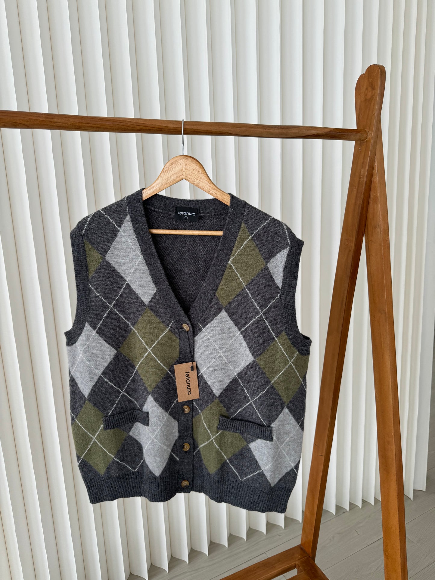 Retro armless cardigan (2 COLORS)