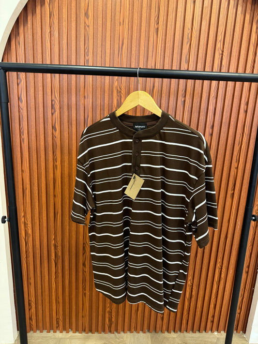 Striped short henleys (2 COLORS)