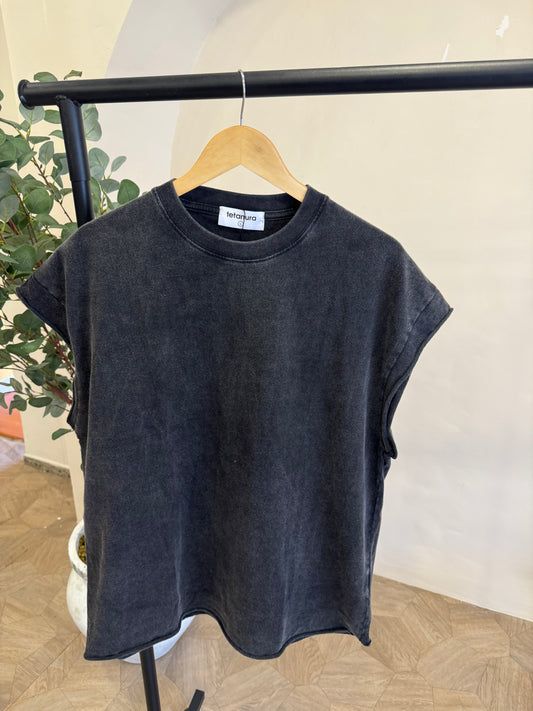 Washed armless tee (3 COLORS)