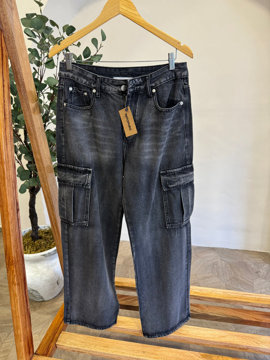Denim cargo pants (2 COLORS)
