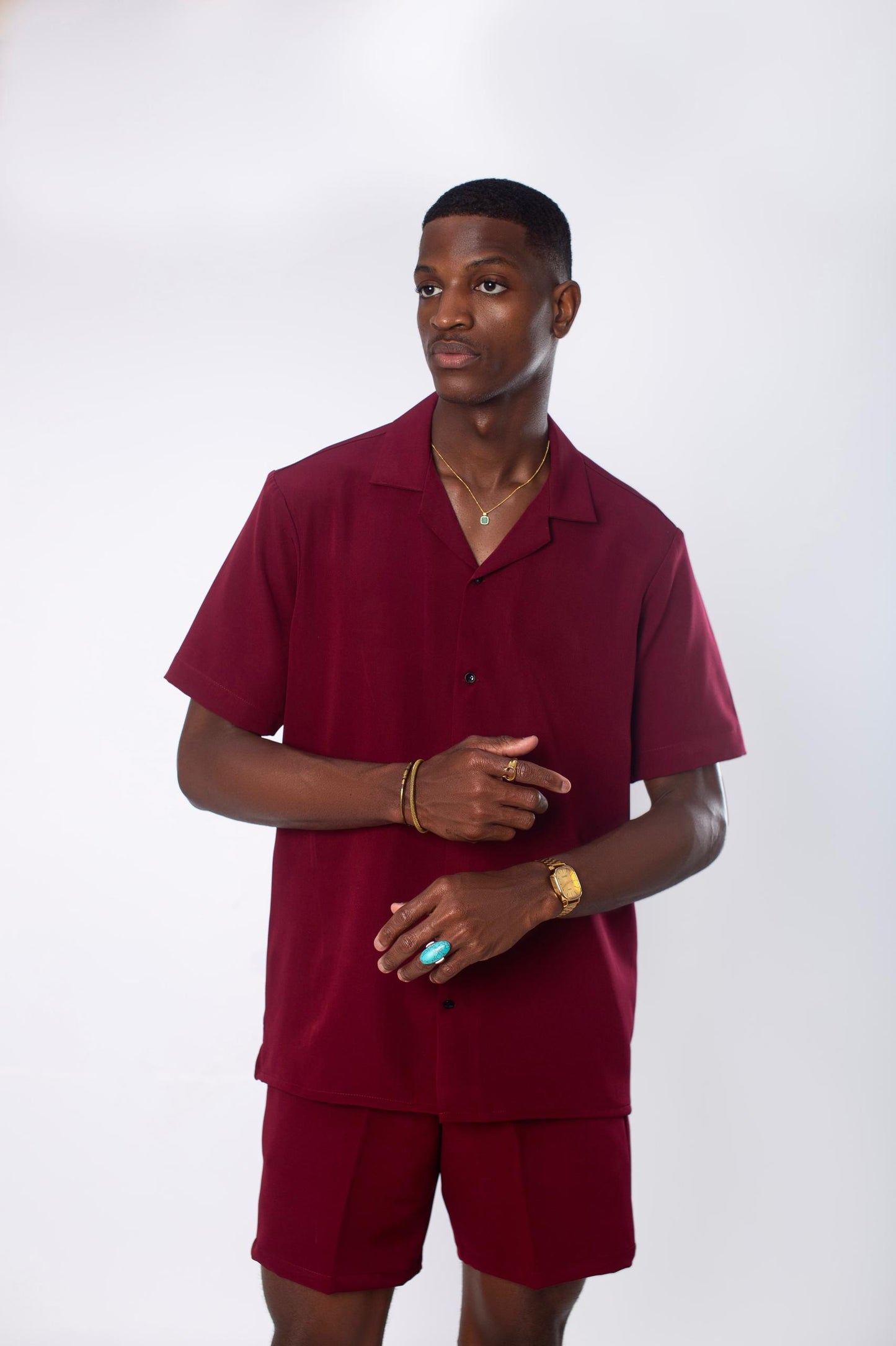 Oxblood short sleeve shirt