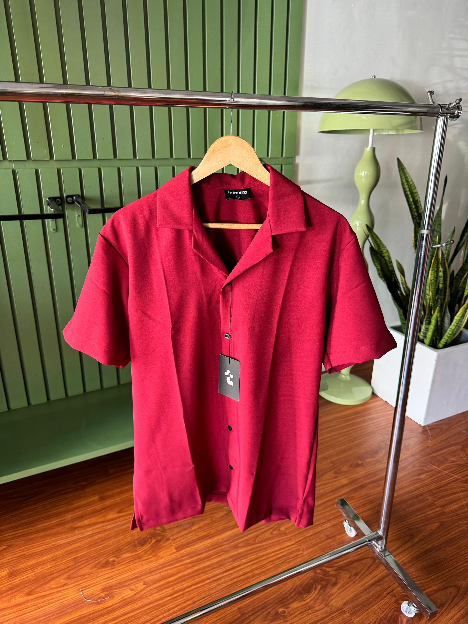 Wine plain shirt